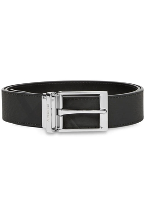 Burberry check-pattern logo-buckle belt - Grey