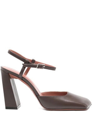 Amina Muaddi 95mm Charlotte pumps - Brown