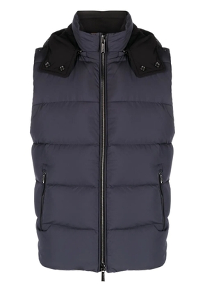 Moorer high-neck padded gilet - Blue