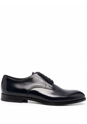 Doucal's almond-toe leather derby shoes - Blue