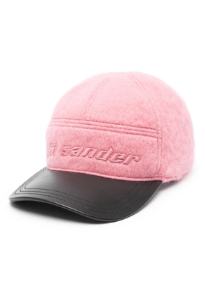 Jil Sander logo-embroidered brushed baseball cap - Pink