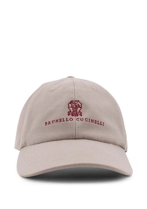 Brunello Cucinelli logo baseball hat - Neutrals