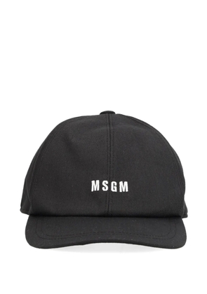 MSGM logo-embroidered cap - Black