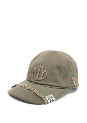 Maison MIHARA YASUHIRO crushed-detail cap - Green