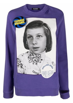 Raf Simons photograph print sweatshirt - Purple