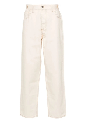 YMC logo-patch jeans - Neutrals
