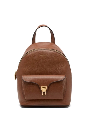 Coccinelle flap-pocket zip backpack - Brown