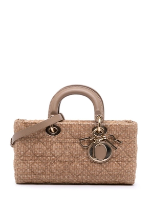 Christian Dior Pre-Owned 2022 Medium Tweed Cannage Lady D Joy satchel - Brown