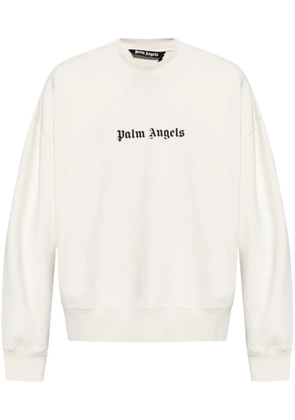 Palm Angels logo-print sweatshirt - White