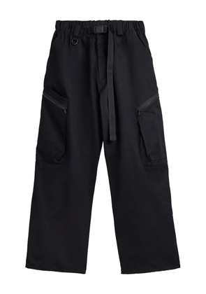 Y-3 pleated-details cargo trousers - Black