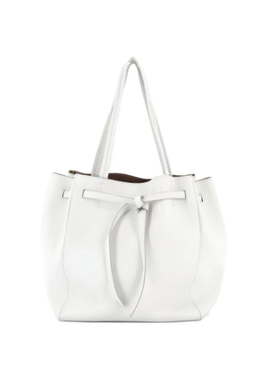 Celine Pre-Owned Phantom Tie Cabas Leather Medium tote bag - White