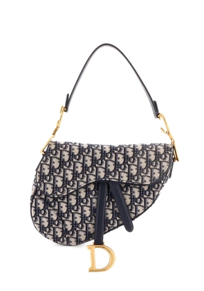 Christian Dior Pre-Owned Saddle Handbag Oblique Canvas Medium shoulder bag - Blue
