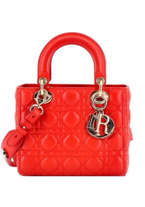 Christian Dior Pre-Owned My Lady Dior Bag Cannage Quilt Lambskin satchel - Red