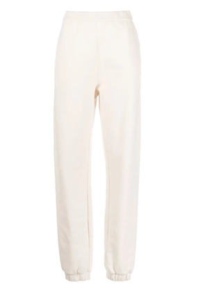 The Attico Penny logo-embossed cotton track pants - Neutrals