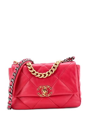 CHANEL Pre-Owned 19 Flap Bag Quilted Leather Medium crossbody bag - Pink