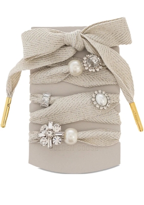 Golden Goose pearl-embellished shoelaces - Neutrals