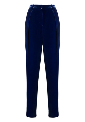Giorgio Armani straight-leg velvet trousers - Blue