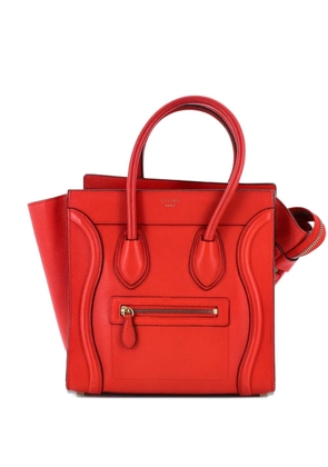 Celine Pre-Owned Luggage Bag Grainy Leather Micro tote bag - Red