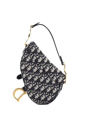 Christian Dior Pre-Owned Saddle Handbag Oblique Canvas Mini shoulder bag - Blue