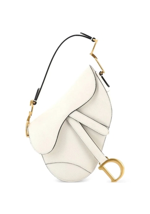 Christian Dior Pre-Owned Saddle Handbag Leather Mini shoulder bag - White
