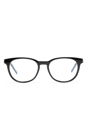 Saint Laurent Eyewear round-frame logo-detail glasses - Black
