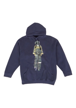 DRx FARMAxY FOR LN-CC graphic-print hoodie - Blue