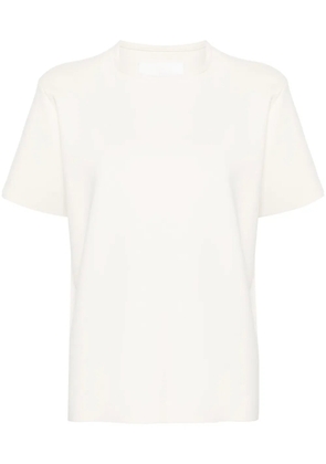 Jil Sander round-neck fine-ribbed top - White