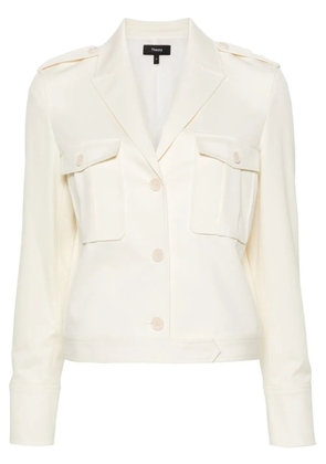 Theory peak-lapels cropped jacket - Neutrals
