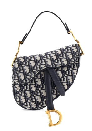 Christian Dior Pre-Owned Saddle Handbag Oblique Canvas Mini shoulder bag - Blue