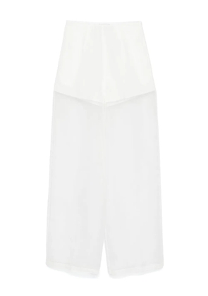 Forte Forte sheer palazzo pants - White