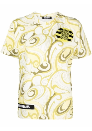 Raf Simons abstract-print T-shirt - Yellow