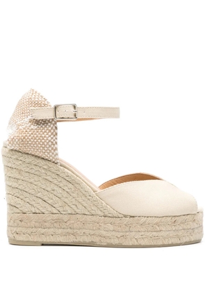 Castañer Bianca 105mm woven-raffia espadrilles - Neutrals