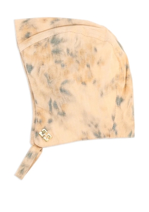 GANNI logo-plaque balaclava - Neutrals