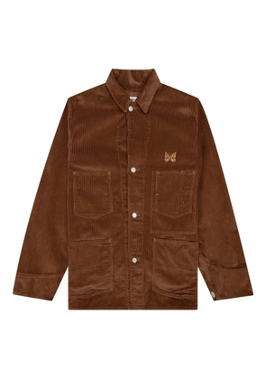 Needles embroidered-logo jacket - Brown