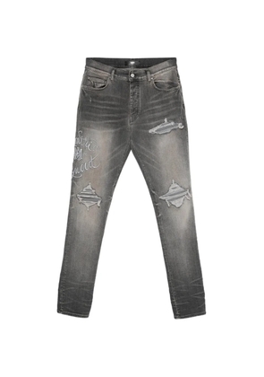 AMIRI ripped embroidery jeans - Grey