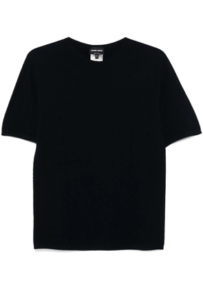 Giorgio Armani chevron T-shirt - Blue