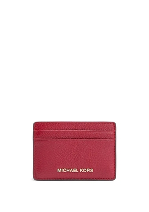 Michael Kors logo-lettering card holder - Red