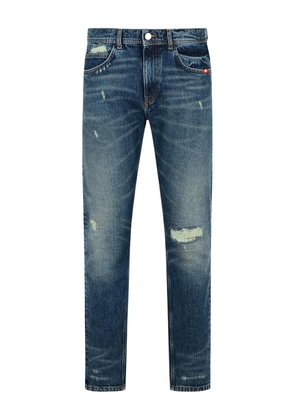 AMISH David distressed regular & straight-leg jeans - Blue