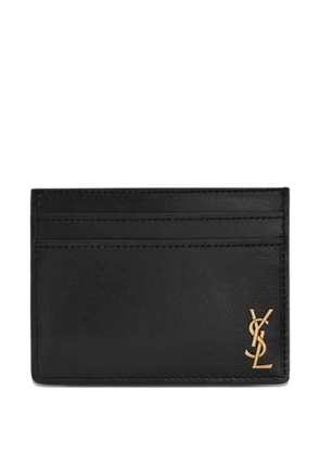 Saint Laurent logo-plaque cardholder - Black