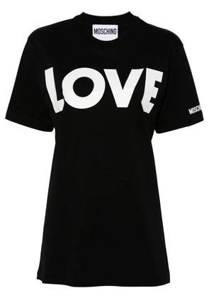 Moschino text-print T-shirt - Black