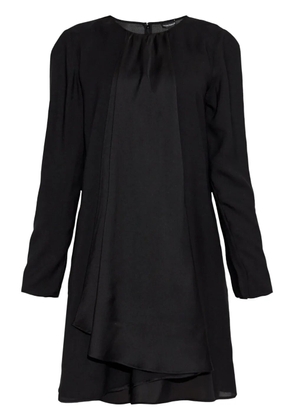 Emporio Armani ruffle-detail satin dress - Black