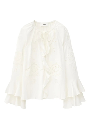 Ba&Sh Omar embroidered ruffled blouse - White