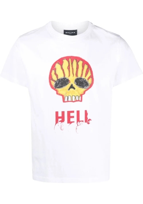 Botter skull-print short-sleeve T-shirt - White