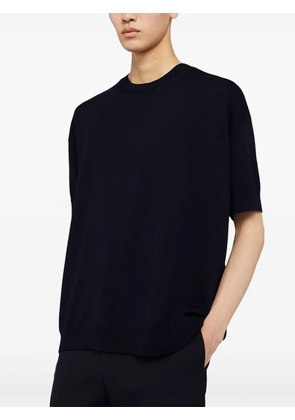 Jil Sander round-neck wool T-shirt - Blue