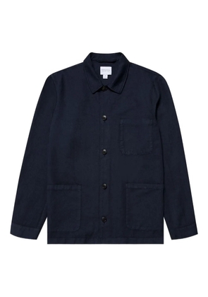 Sunspel button-down shirt jacket - Blue