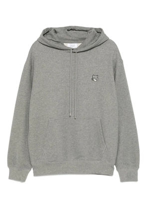 Maison Kitsuné fox-head patch hoodie - Grey