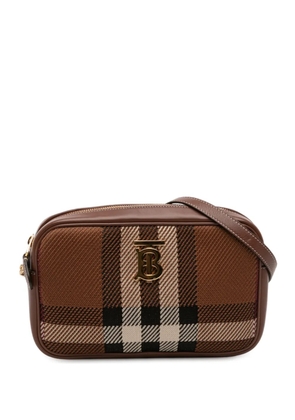 Burberry Pre-Owned 2000-2017 Small Knitted Check Lola Camera Bag crossbody bag - Brown