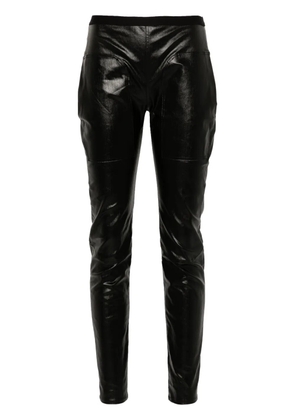 Rick Owens coated-finish leggings - Black