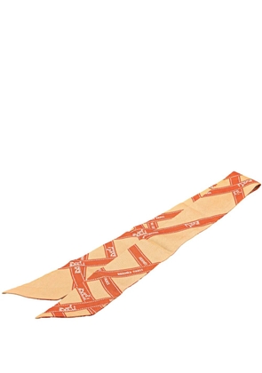 Hermès Pre-Owned 20th Century Bolduc Silk Twilly Scarf scarves - Orange