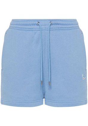 Maison Kitsuné fox-patch track shorts - Blue